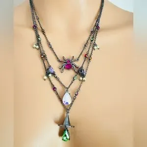 ★Betsey Johnson★ハロウィン新作★GHOUL FRIENDS★ネックレス Betsey Johnson Ghoul Friends Halloween Charm Necklace